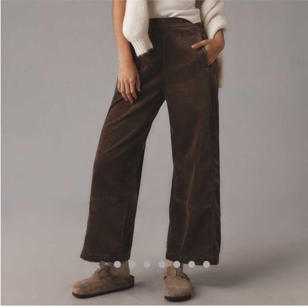 Anthropologie The Izzie Relaxed Pull-On Barrel Pants by Pilcro Plus Sz 2X Moss
